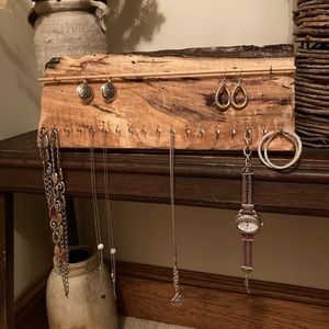 Handmade live edge jewelry hanger